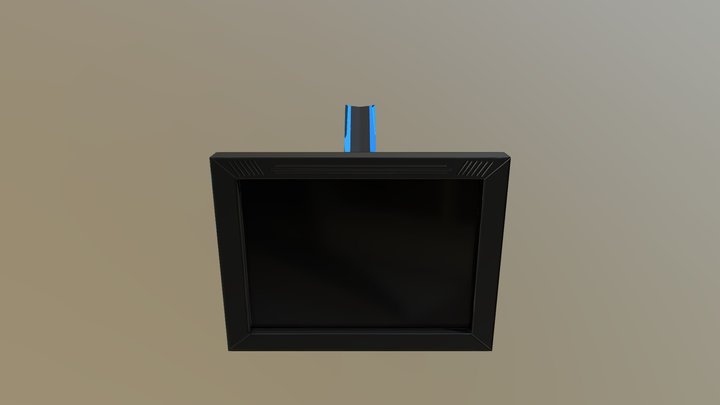 Screen with a movable mount 3D Model
