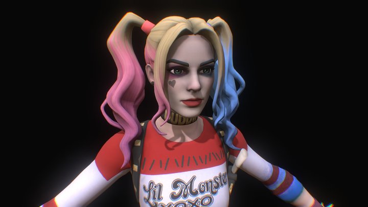 harley quinn (rigged) – Modelo 3D gratuito STL