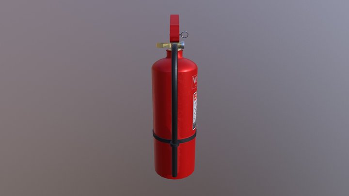 Water Fire Extinguisher 3D Model