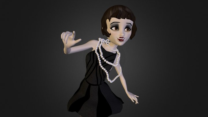 Lola the Flapper Girl 3D Model