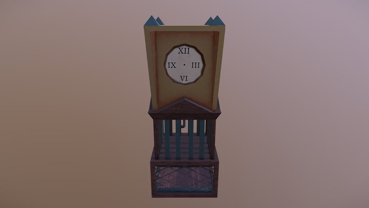 Steampunk Clock Tower 3D Model
