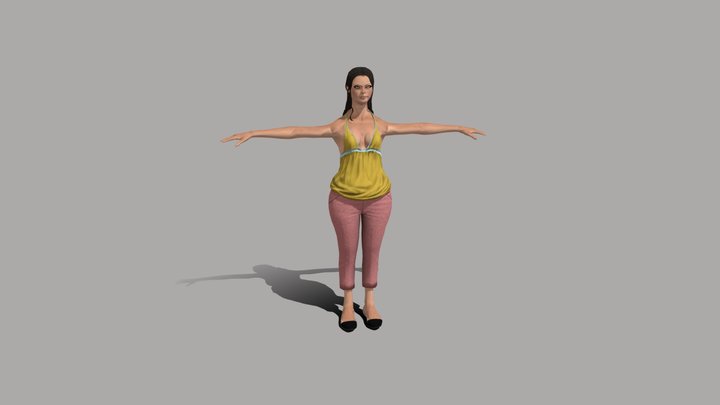 A 3D woman Maya 3D Model