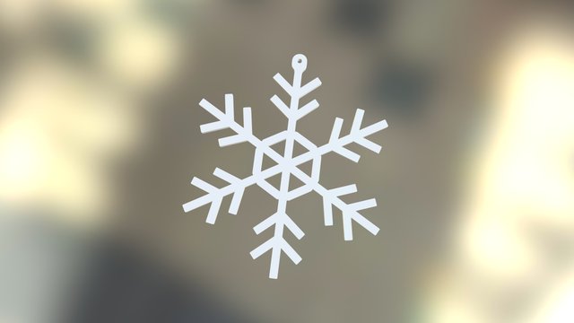 Hanging Ornament- #05 Snowflake - Design 2 3D Model