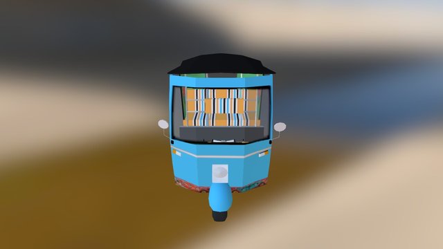 Pakistani Rickshaw 3D Model