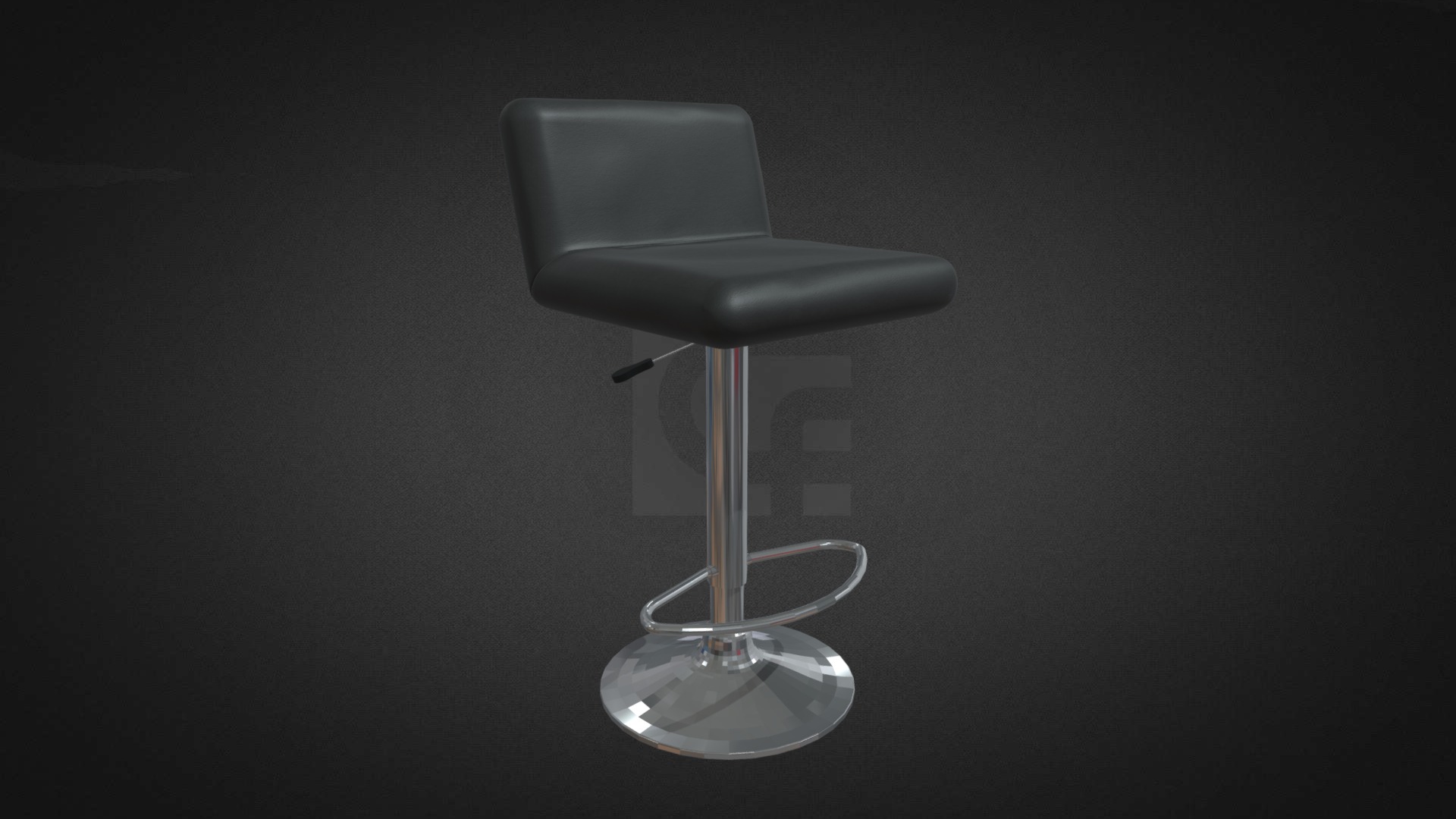 3D model Carlito Stool Hire - This is a 3D model of the Carlito Stool Hire. The 3D model is about a chair on a table.