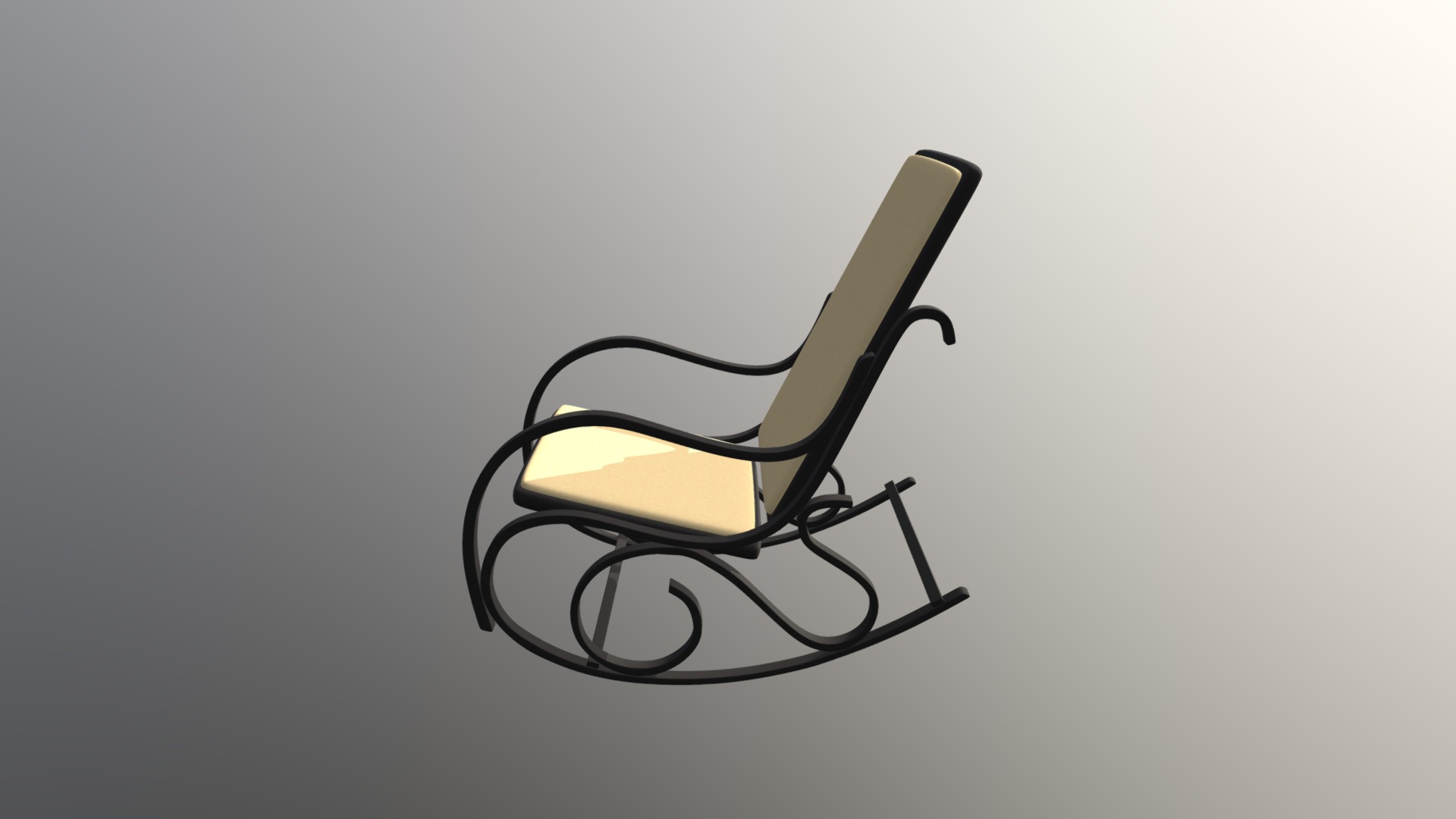 3D model Rocking Chair - This is a 3D model of the Rocking Chair. The 3D model is about a pair of glasses.