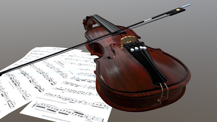 Violin 3D Model