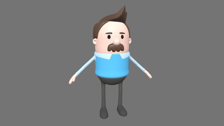 Dad Character 3D Model
