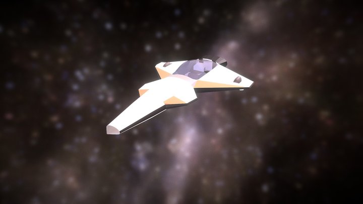 Spaceship Hyper Casual - Low Poly 3D Model