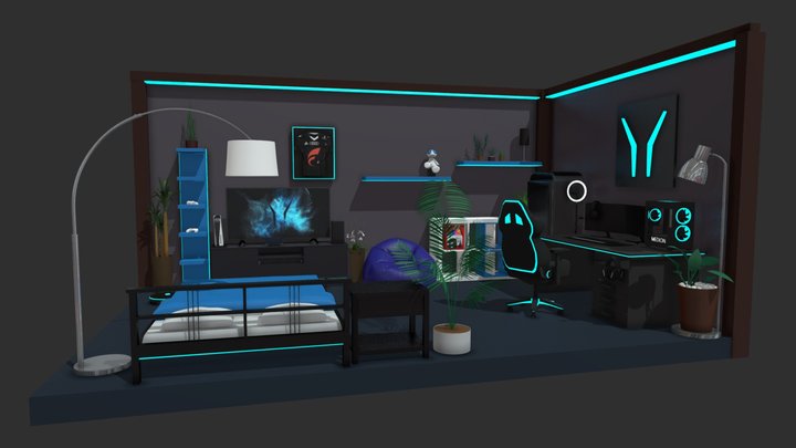 Medion Erazer Gaming Room Concept 3D Model