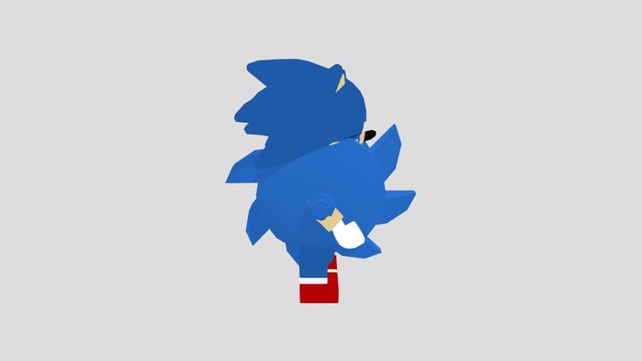 LEGO_ Sonic_ Minifig 3D Model