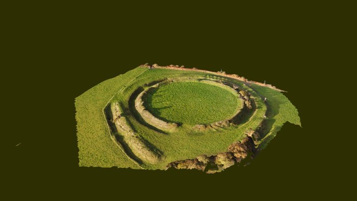 Castle Dore, Iron Age Hillfort, Cornwall 3D Model