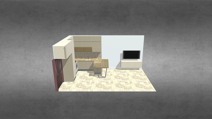 кухня Лобня вар 2 3D Model