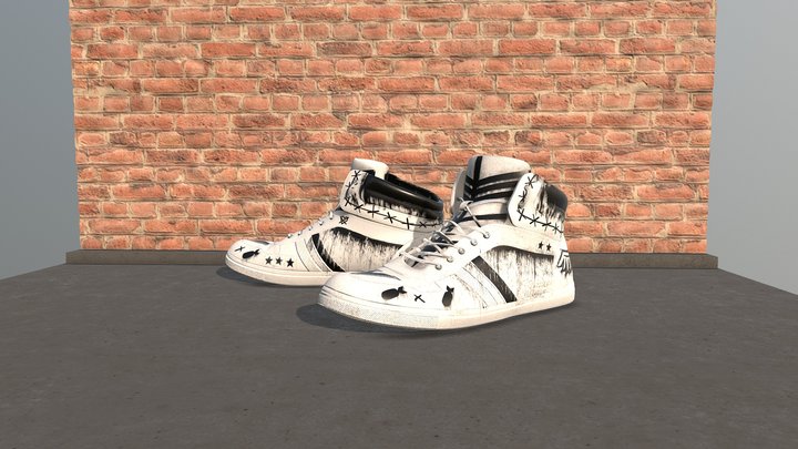 Graffiti Shoes 3D Model