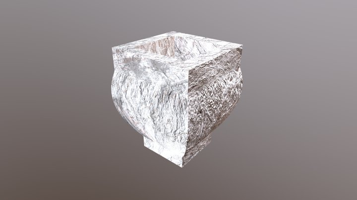 Flower Stone Pot 3D Model