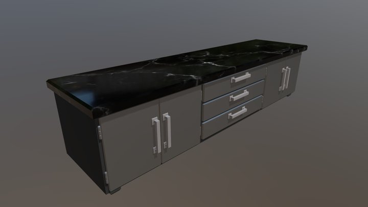 long table 3D Model