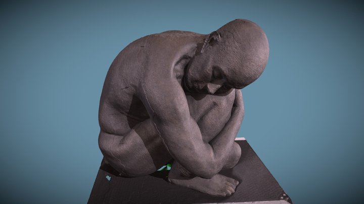 Crouching Man Reconstruction 3D Model