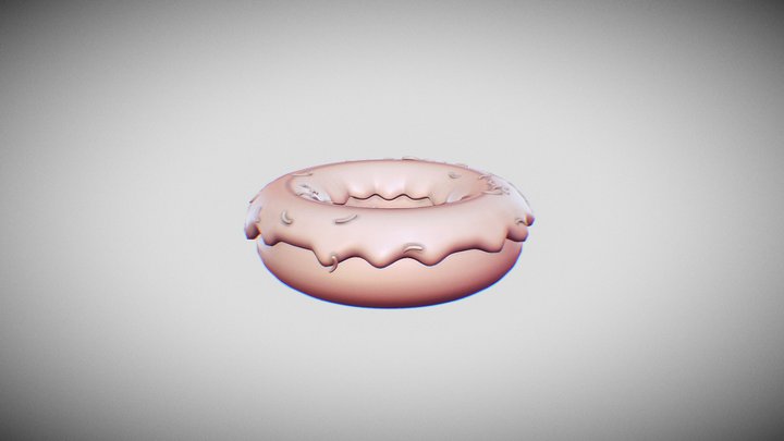 low poly Donut 3D Model