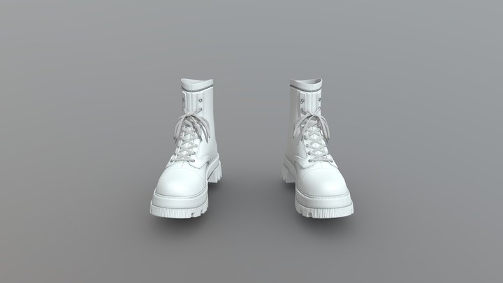 Boots white 3D Model