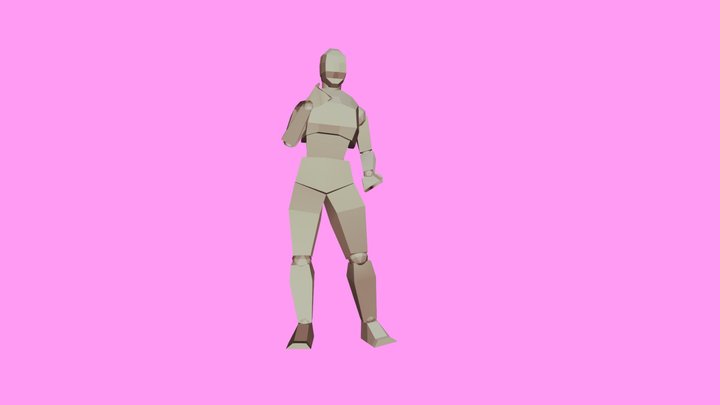 634230020 low polygon human (Dancing Twerk) 3D Model