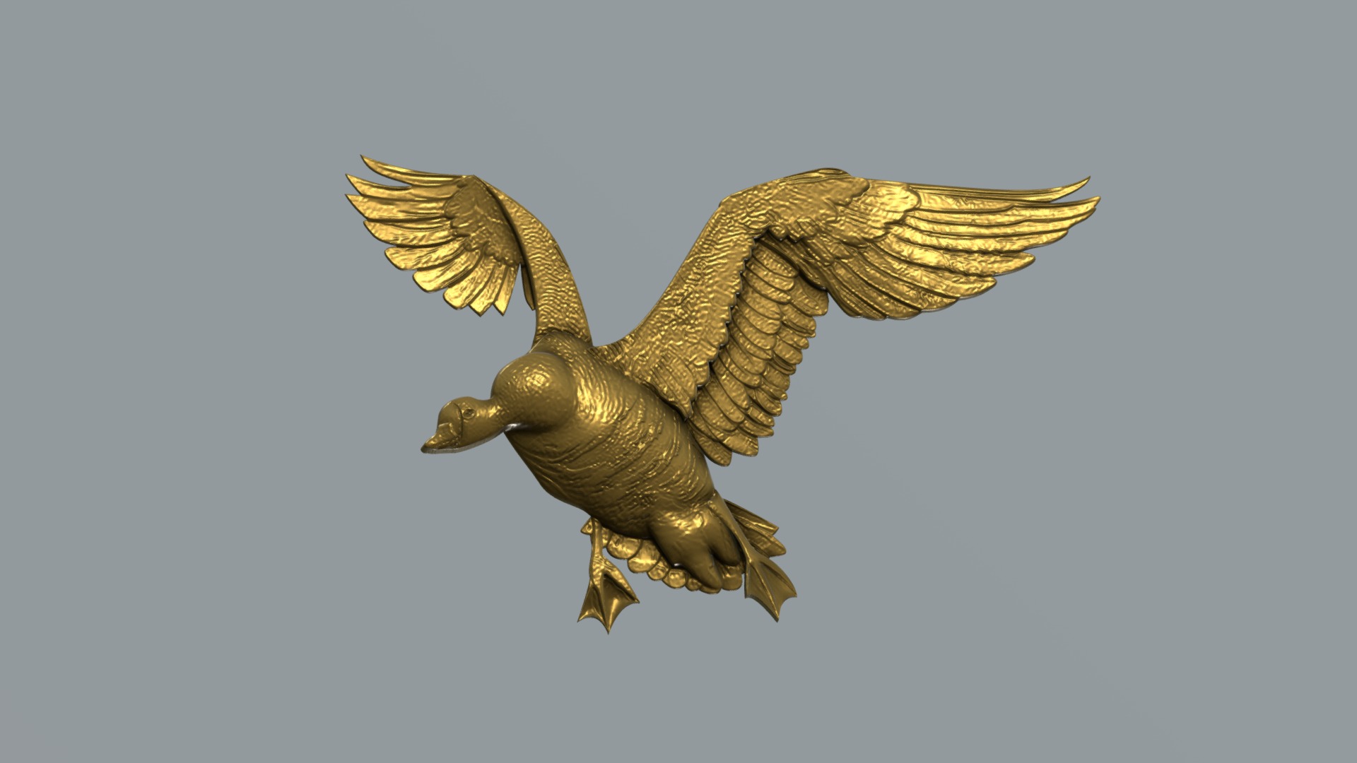 3D model Goose - This is a 3D model of the Goose. The 3D model is about a statue of a bird.