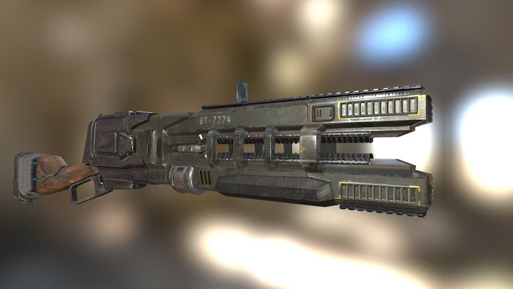 lever-action railgun 3D Model