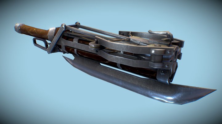 Repeating crossbow animation 3D Model