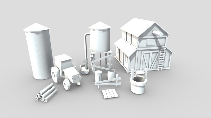 Farm Set 3D Model