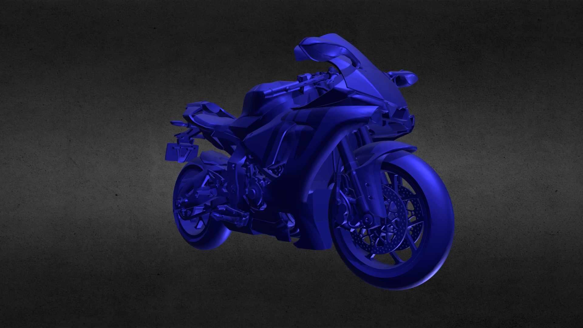 3D model Yamaha YZF – R1 2015-2020 Printable Model - This is a 3D model of the Yamaha YZF - R1 2015-2020 Printable Model. The 3D model is about a blue and black motorcycle.