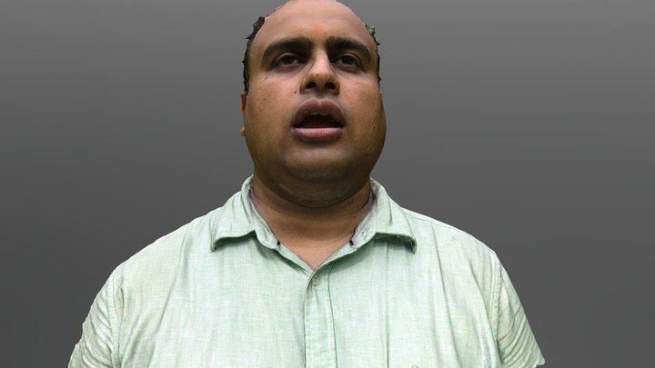 Harsha Face 3D Scan - Expression open 3D Model