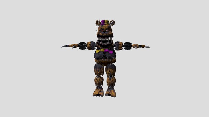 dark nightmare fredbear(fusion) 3D Model