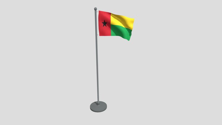 Animated Flag Of Guinea Bissau – Free 3D Model STL