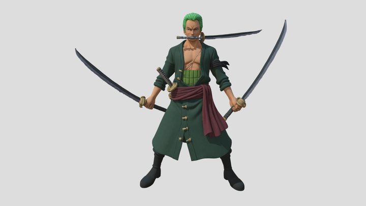 Zoro+swordsman+3d+model 3D Model