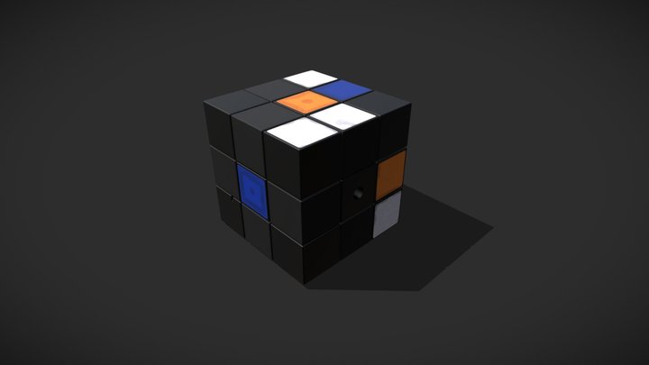 Old Rubik's Cube 3D Model