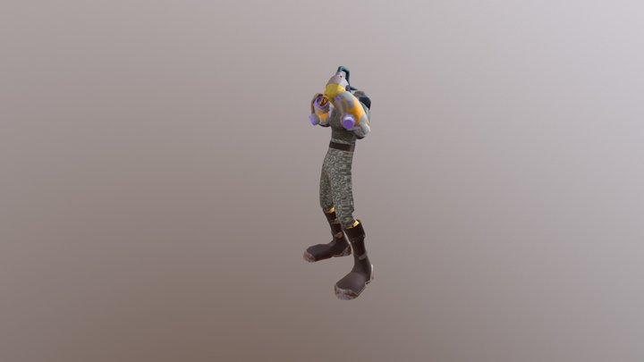 Player Character For a Game 3D Model