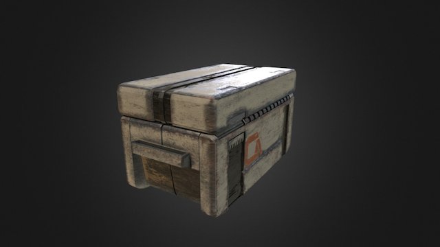Sci-fi Crate 2 (free model and texture) 3D Model