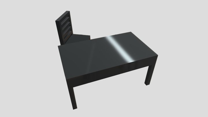 Table and Chair 3D Model