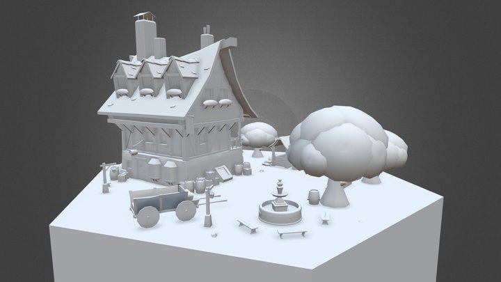 Quest of Kings -LowPoly- Inn 3D Model