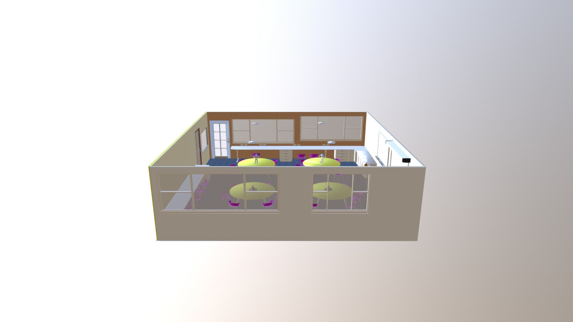 Room 228 Door Glass Panels 1