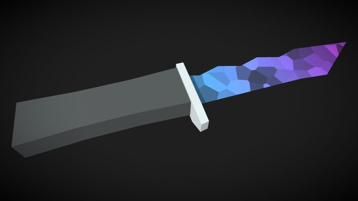 Fractured Military Knife 3D Model