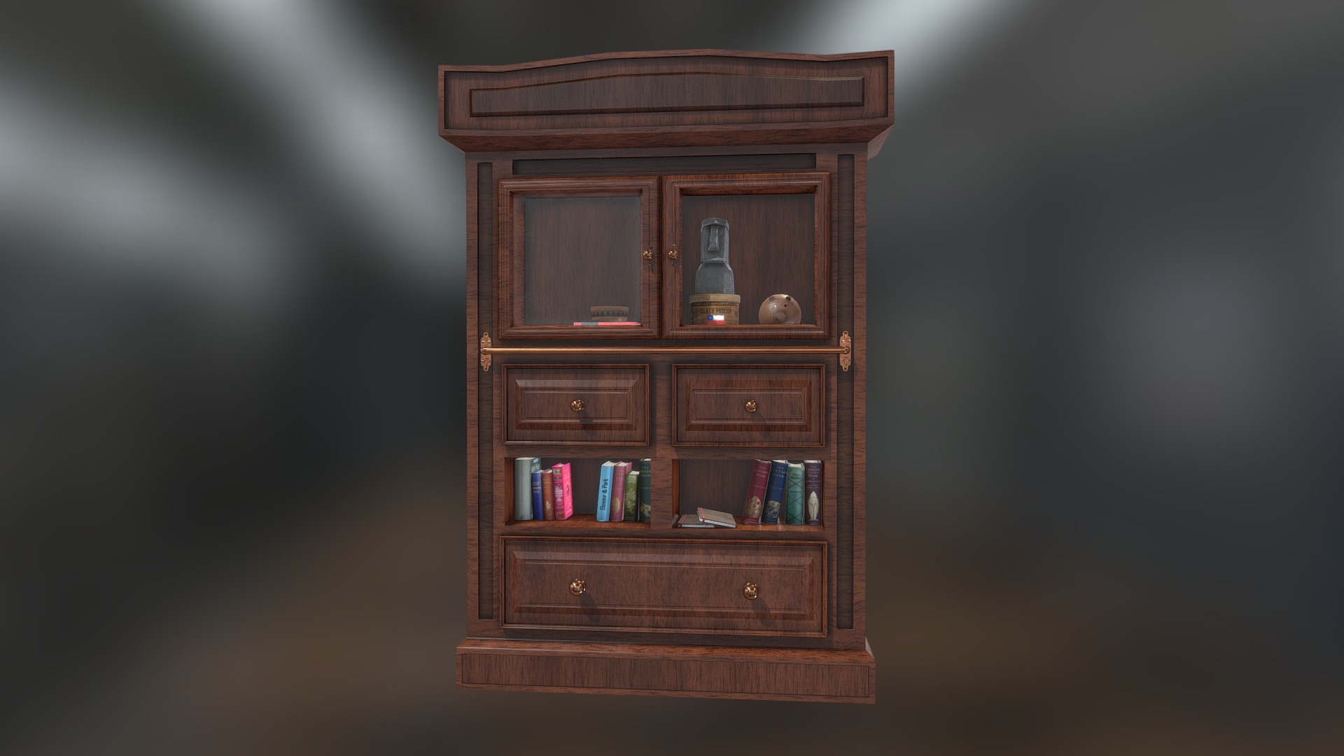 3D model Bookcase Game Model