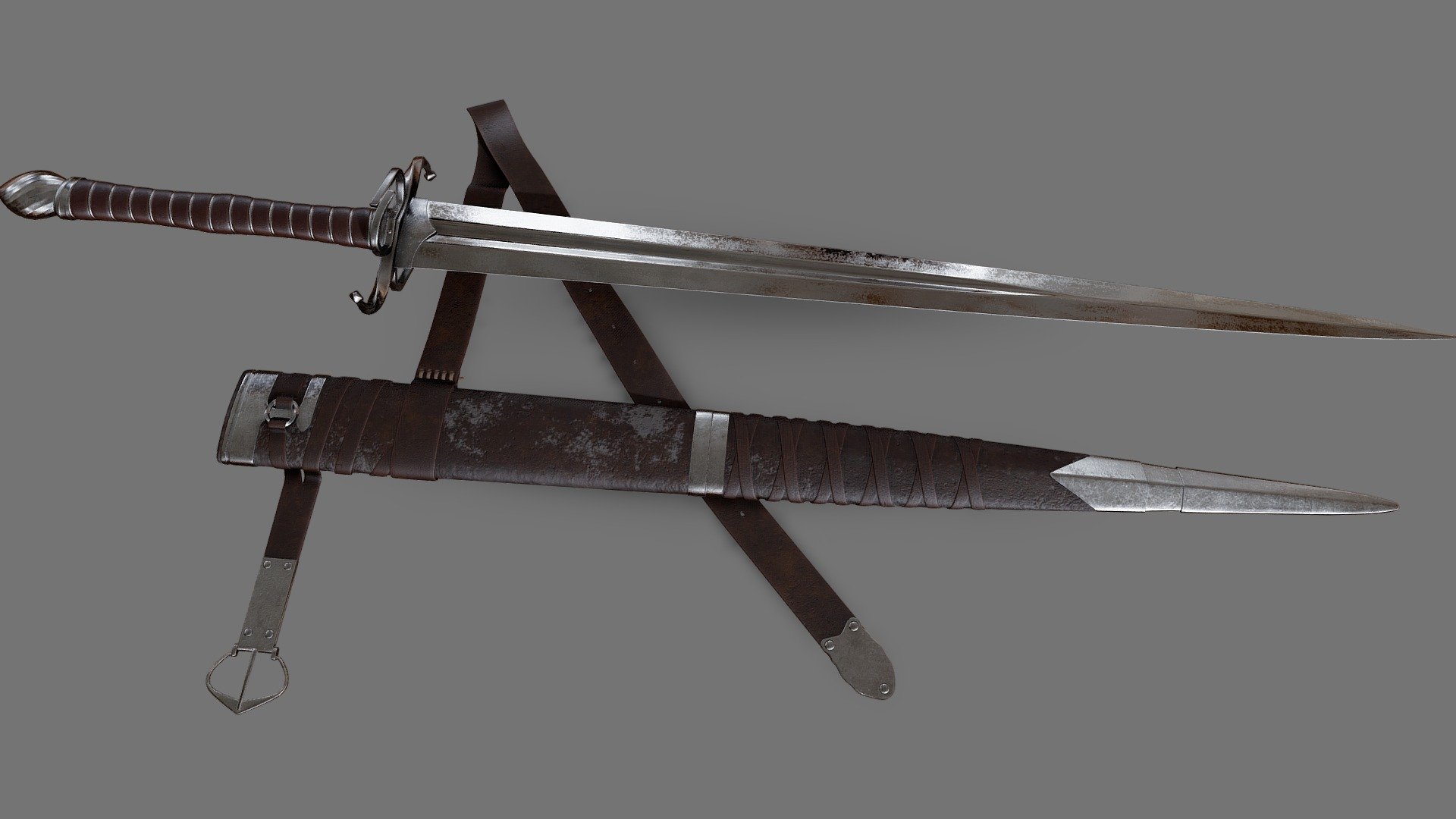 Longsword - 3D model by Aurimas (@AurimasV) [95b0d27] - Sketchfab