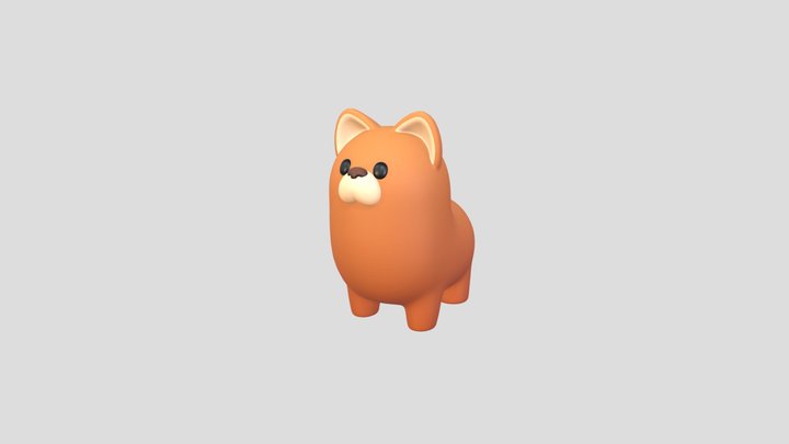 Dog Character 3D Model