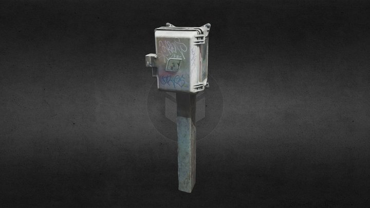Train Station Electric Tower 3D Model