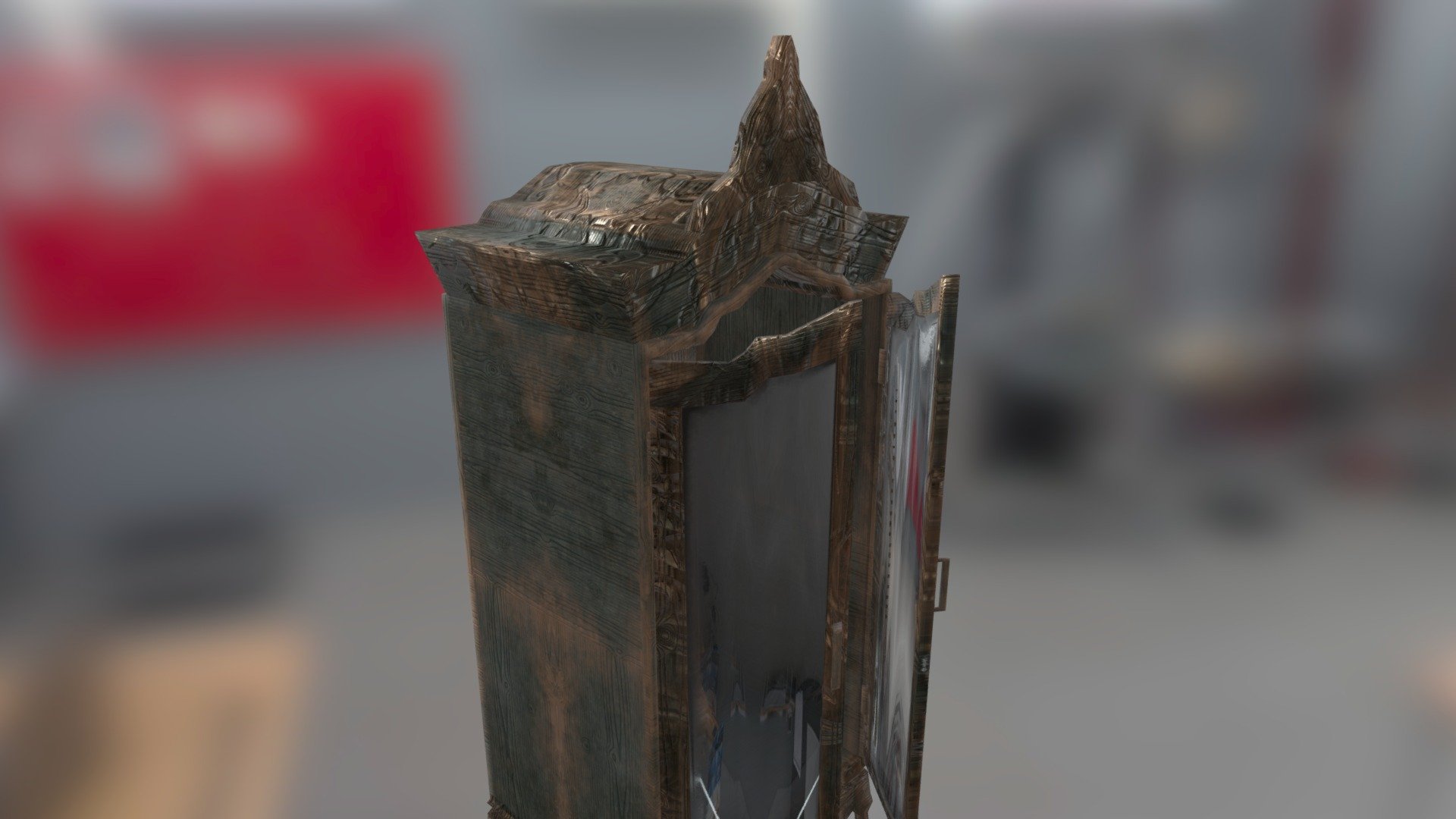 Wood Wardrobe Low Poly