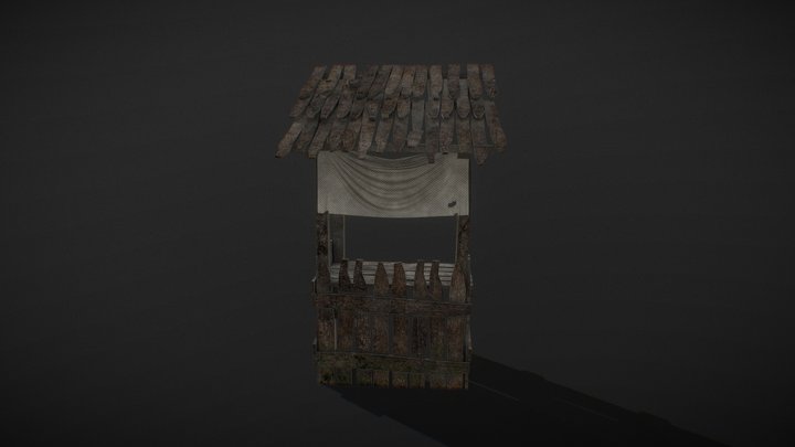 Wood Stall 3D Model