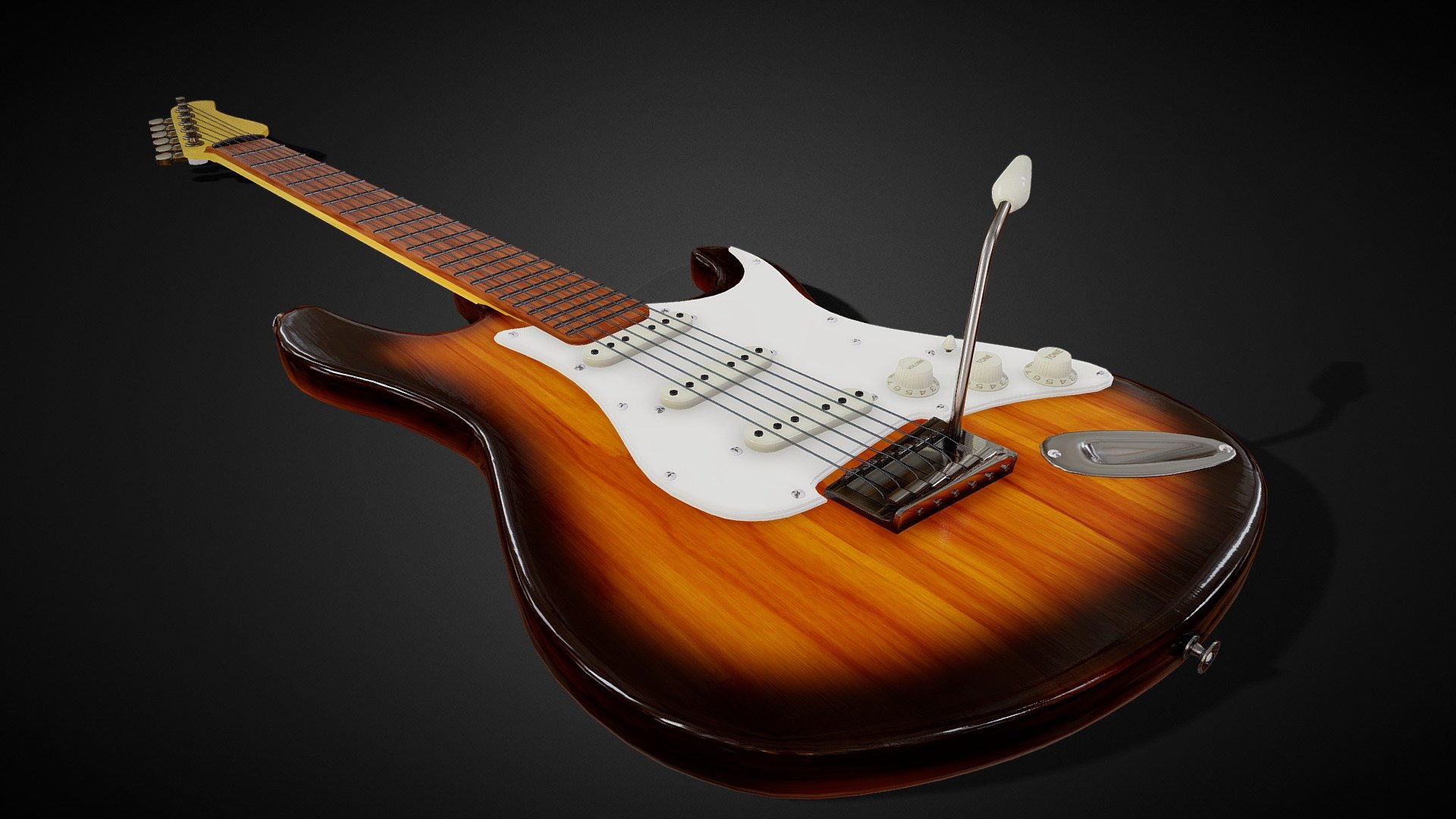 Electric Guitar 3D model by darius0005 [95b5e7f] Sketchfab