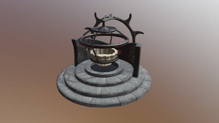 Fantasy Fountain 3D Model