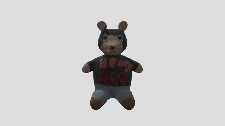 Heavy Metal Teddy Bear 3D Model