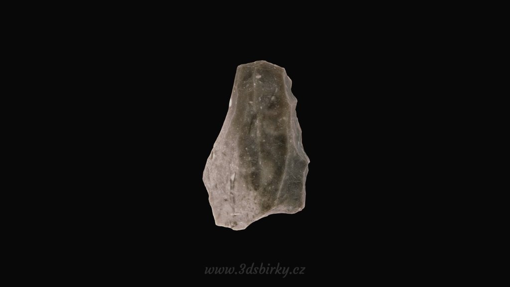 Flint stone tool / Pazourkový nástroj — Sketchfab embed 3D viewer